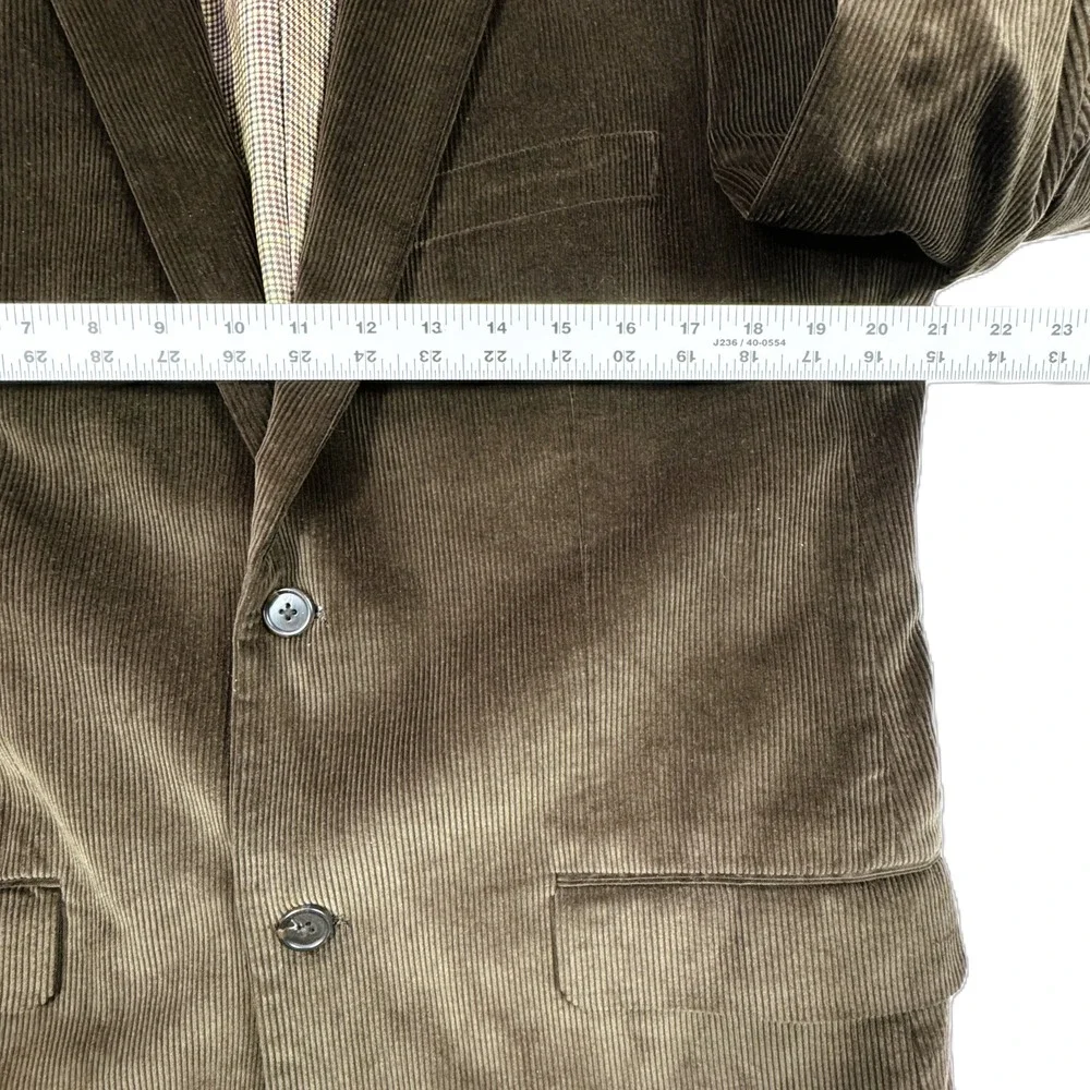 Saddlebred Corduroy Sport Coat Mens 40L Brown Blazer Jacket Cotton‎ NEW Academia